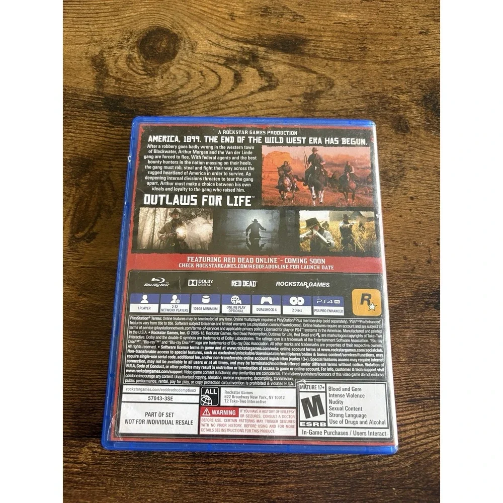 Red Dead Redemption 2 (Sony PlayStation 4, PS4, 2018) Complete In Box 2 Disk